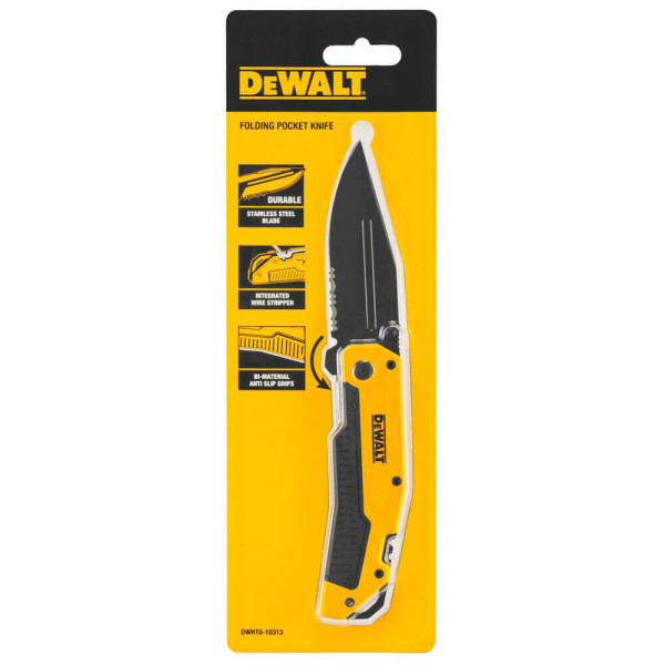 Нож складной с длиной лезвия 82 мм. DeWALT (DWHT0-10313)