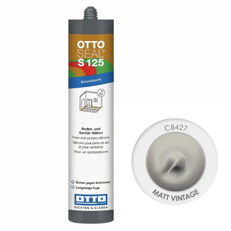 Силиконовый герметик Ottoseal S125 C8427 Matt Vintage (серо-коричневый матовый), 310 мл (S125C8427)