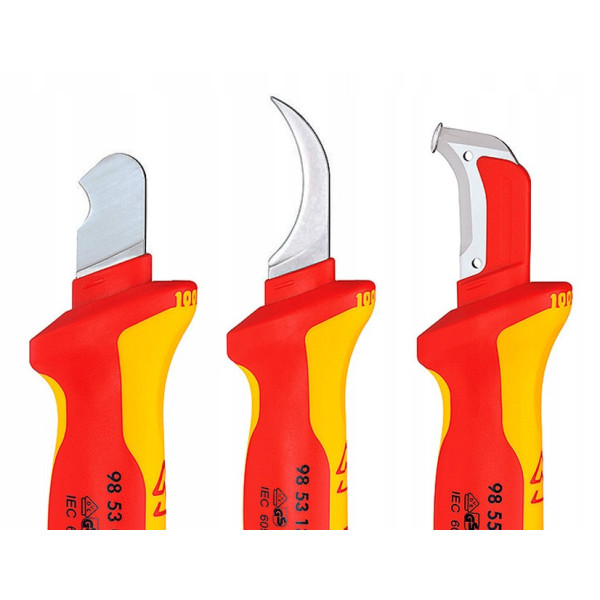 Нож для удаления изоляции Knipex 98 55 c пяткой, 180 мм (98 55)