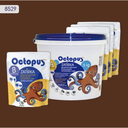 Двокомпонентна епоксидна фуга Octopus Zatirka колір 8529, 5 кг (8529-5)