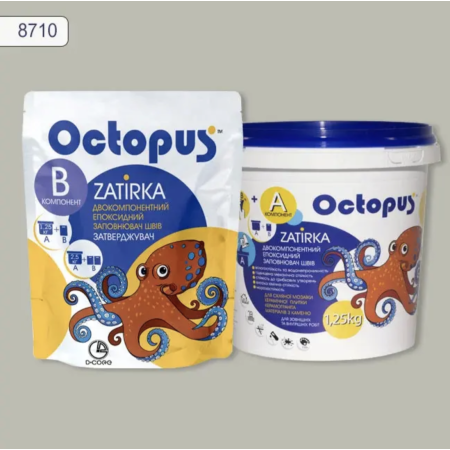 Двухкомпонентная эпоксидная затирка Octopus Zatirka цвет № 8710, 1,25 кг (8710-1)