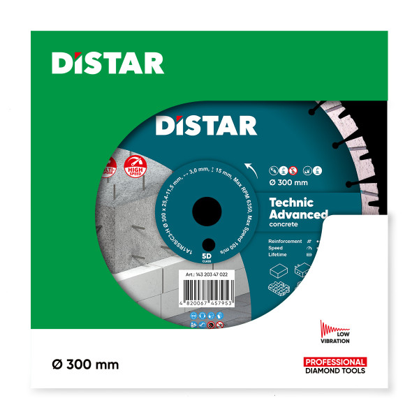 Алмазный круг Distar 1A1RSS 300 Technic Advanced (камень/бетон/асфальт) (14320347022)