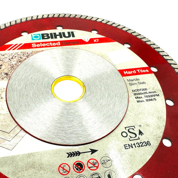 Диск алмазный BIHUI B-TURBO 200 мм для керамогранита/мрамора/гранита (DCDT200)