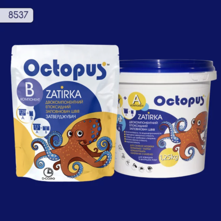 Двухкомпонентная эпоксидная затирка Octopus Zatirka цвет 8537, 1,25 кг (8537-1)