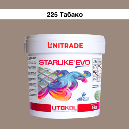 Эпоксидная затирка Litokol Starlike EVO 225 табакко 5 кг (STEVOTBC0005)