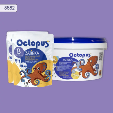 Двухкомпонентная эпоксидная затирка Octopus Zatirka цвет 8582, 2,5 кг (8582-2)