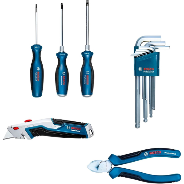 Набор ручных инструментов Bosch Professional + пояс + сумки (1600A02H5C)
