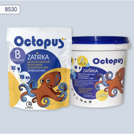 Двухкомпонентная эпоксидная затирка Octopus Zatirka цвет 8530, 1,25 кг (8530-1)