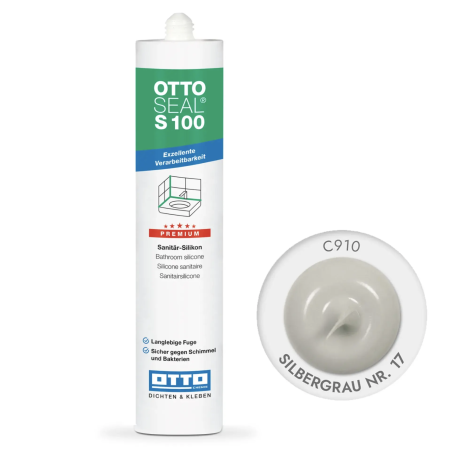 Силиконовый герметик OttoSeal S100 С910 серебро серый (silbergrau) (S100C910)