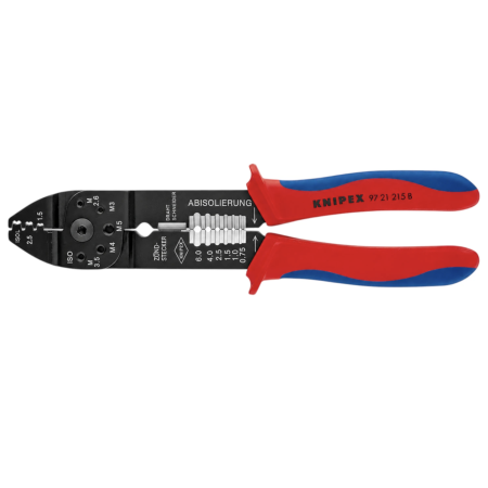 Клещи KNIPEX для опрессовки и зачистки кабеля 230мм (97 21 215 B)