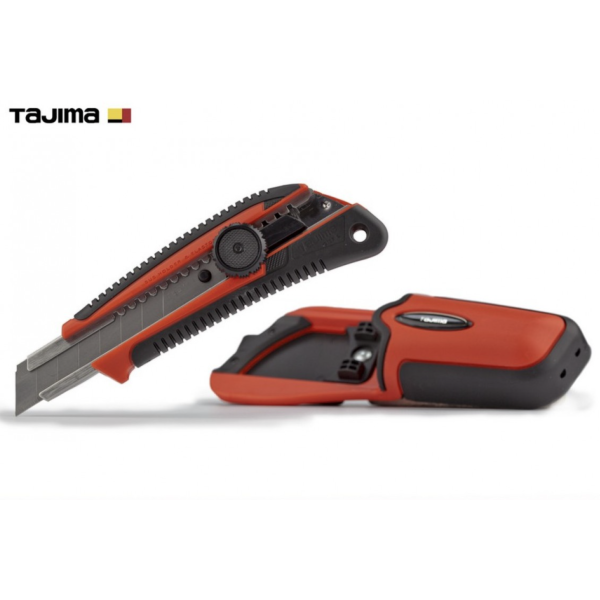 Нож строительный TAJIMA LC561RHSBL с выдвижным сегментным лезвием 18 мм + кобура (1101-1706)