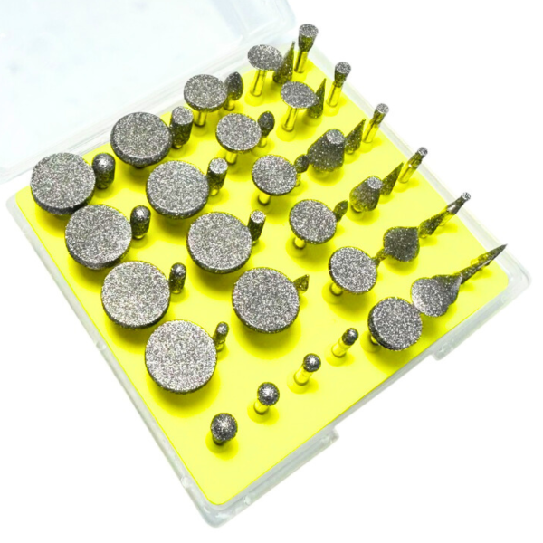 Набор алмазных насадок для гравера Ø 3,17 мм, 120 Grit, 50 шт. (FIXN-1)