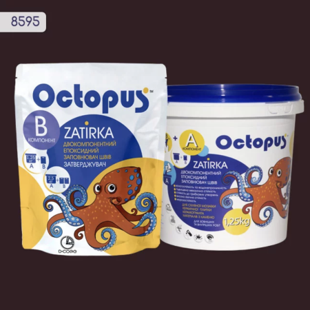 Двухкомпонентная эпоксидная затирка Octopus Zatirka цвет темный фиолет 8595 1,25 кг (8595-1)