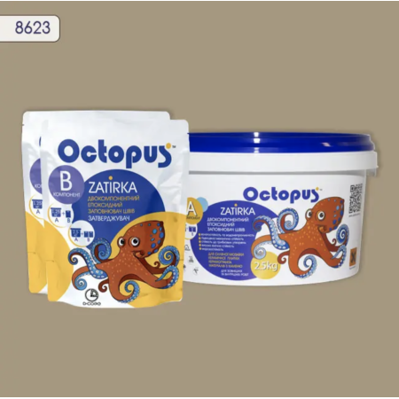 Двухкомпонентная эпоксидная затирка Octopus Zatirka цвет 8623, 2,5 кг (8623-2)
