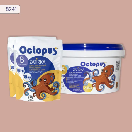 Двухкомпонентная эпоксидная затирка Octopus Zatirka цвет 8241, 2,5 кг (8241-2)