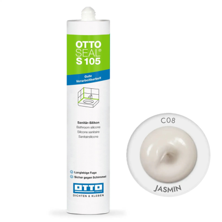 Санитарный силиконовый герметик OTTOSEAL S105 С08 (Jasmin), 310 мл (S105C08)