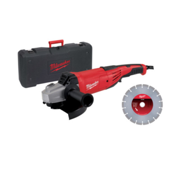 Угловая шлифовальная машина MILWAUKEE AG22-230DMS-DSET с алмазным диском 230 мм (4933440292)