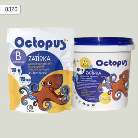 Двокомпонентна епоксидна фуга Octopus Zatirka колір 8370, 1,25 кг (8370-1)
