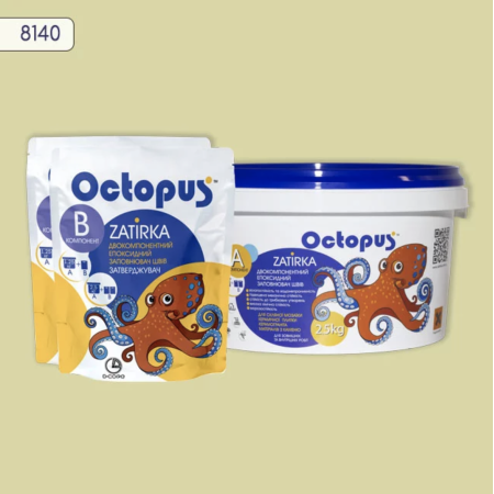 Двухкомпонентная эпоксидная затирка Octopus Zatirka цвет 8140, 2,5 кг (8140-2)