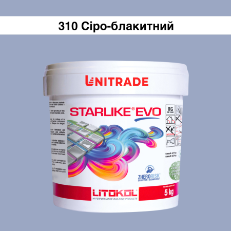 Эпоксидная затирка Litokol Starlike EVO 310 серо-голубая 5 кг (STEVOAPL0005)