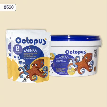 Двухкомпонентная эпоксидная затирка Octopus Zatirka цвет 8520, 5 кг (8520-5)
