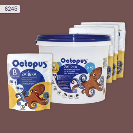 Двухкомпонентная эпоксидная затирка Octopus Zatirka цвет 8245, 5 кг (8245-5)