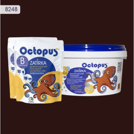 Двухкомпонентная эпоксидная затирка Octopus Zatirka цвет 8248, 2,5 кг (8248-2)
