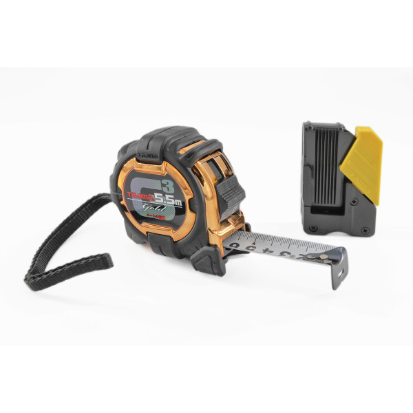 Рулетка строительная TAJIMA G3 LOCK SFG3GL25-55BL 5,5 м с держателем на ремень (1001-1880)