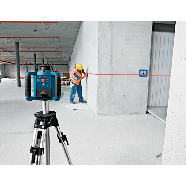 Ротационный лазерный нивелир Bosch Professional GRL 250 HV в кейсе с пультом RC1, очками, мишенью (0601061600)