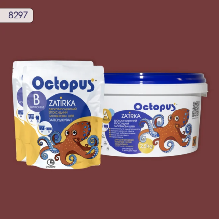 Двухкомпонентная эпоксидная затирка Octopus Zatirka цвет 8297, 2,5 кг (8297-2)