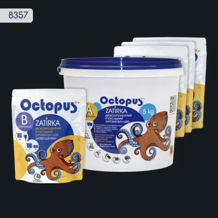 Двухкомпонентная эпоксидная затирка Octopus Zatirka цвет 8357, 5 кг (8357-5)