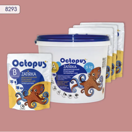 Двокомпонентна епоксидна фуга Octopus Zatirka колір 8293, 5 кг (8293-5)