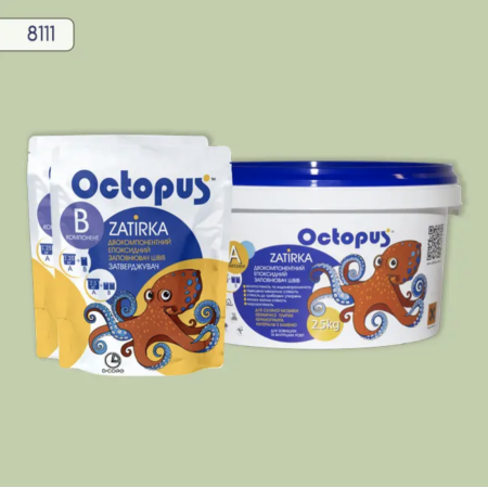 Двухкомпонентная эпоксидная затирка Octopus Zatirka цвет 8111, 2,5 кг (8111-2)