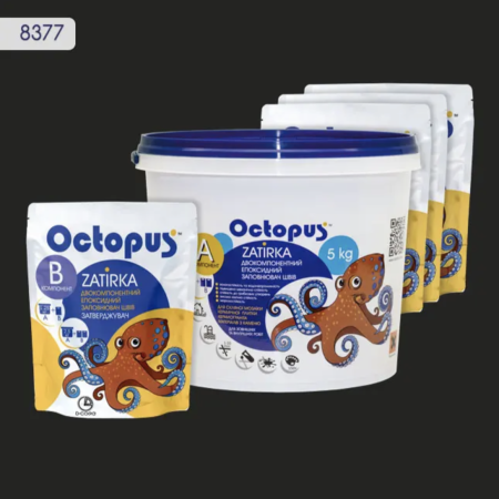 Двокомпонентна епоксидна фуга Octopus Zatirka колір 8377, 5 кг (8377-5)