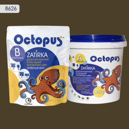 Двухкомпонентная эпоксидная затирка Octopus Zatirka цвет 8626, 1,25 кг (8626-1)