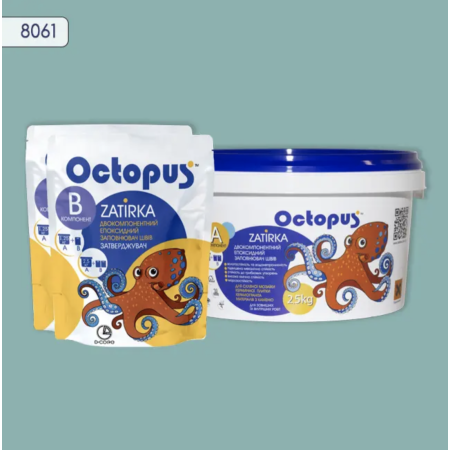 Двухкомпонентная эпоксидная затирка Octopus Zatirka цвет 8061, 2,5 кг (8061-2)