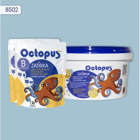 Двухкомпонентная эпоксидная затирка Octopus Zatirka цвет 8502, 2,5 кг (8502-2)