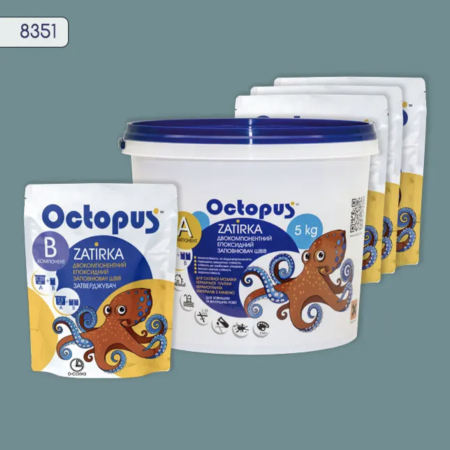 Двокомпонентна епоксидна фуга Octopus Zatirka колір 8351, 5 кг (8351-5)