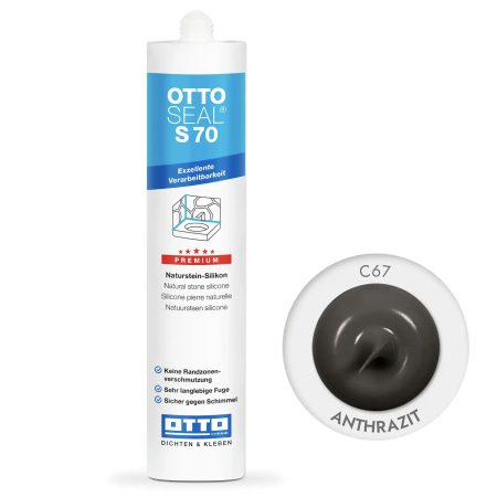 Силиконовый герметик OttoSeal S70 C67 антрацит (8NTRANT0201)