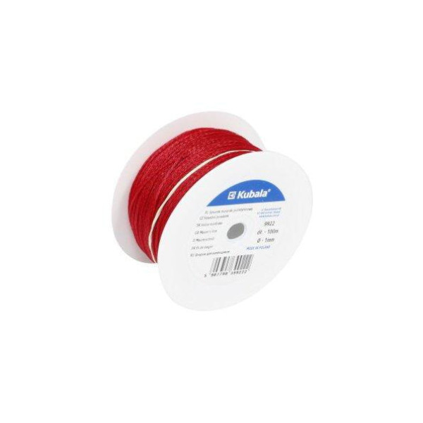 Шнур каменщика Kubala 1x100 м красного цвета (9922)