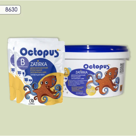 Двухкомпонентная эпоксидная затирка Octopus Zatirka цвет 8630 2,5 кг (8630-2)