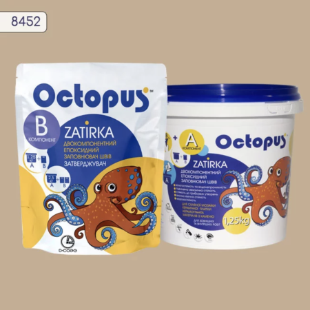 Двухкомпонентная эпоксидная затирка Octopus Zatirka цвет 8452, 1,25 кг (8452-1)