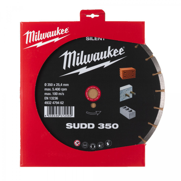 Алмазный диск MILWAUKEE SUDD 350 для железобетона и кирпича, 350 мм (4932479462)