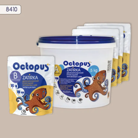 Двухкомпонентная эпоксидная затирка Octopus Zatirka цвет 8410, 5 кг (8410-5)