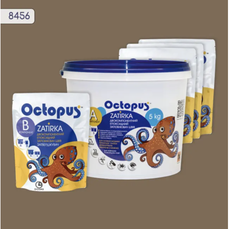 Двухкомпонентная эпоксидная затирка Octopus Zatirka цвет 8456, 5 кг (8456-5)