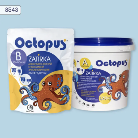 Двухкомпонентная эпоксидная затирка Octopus Zatirka цвет 8543, 1,25 кг (8543-1)