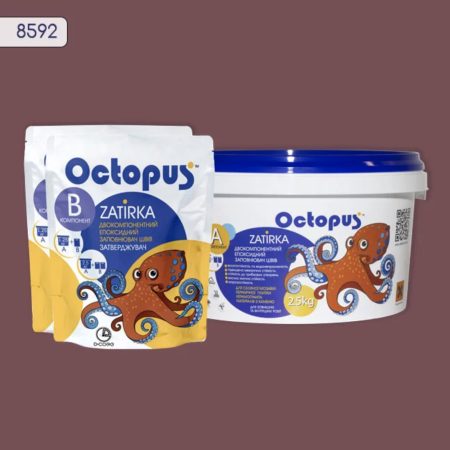 Двухкомпонентная эпоксидная затирка Octopus Zatirka цвет 8592, 2,5 кг (8592-2)
