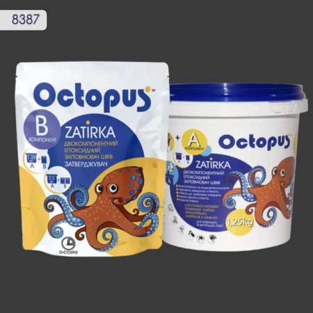 Двухкомпонентная эпоксидная затирка Octopus Zatirka цвет 8387, 1,25 кг (8387-1)