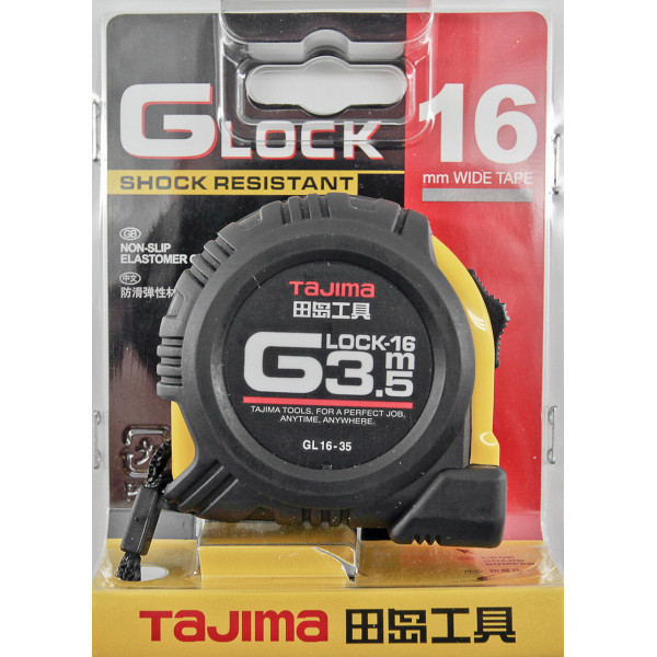Рулетка строительная TAJIMA G LOCK GL16-35 ударопрочная 3,5 м (1001-0234)
