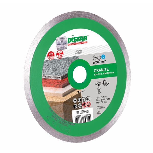 Диск алмазный Distar Granite 200 мм для гранита/плотного песчаника (11120034015)